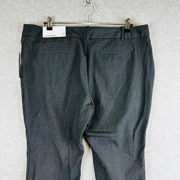 New Liz Claiborne Womans Sz 16P Short Dress Pants Audra Trouser Grey Pockets NWT - Picture 5 of 10